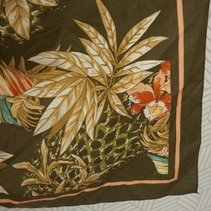 Vintage Accessories - Vintage Printed Floral Poly-Cotton Bandana Scarf Vintage Accessories - Vintage Printed Floral Poly-Cotton Bandana Scarf